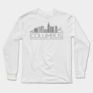 Columbus Minimal Skyline Long Sleeve T-Shirt